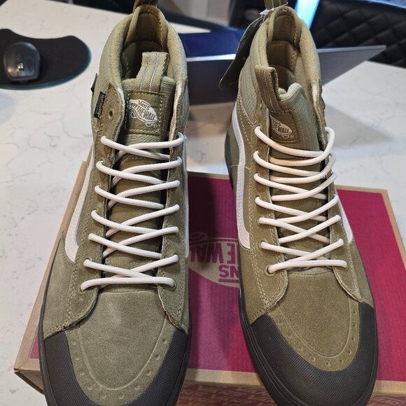 Vans SK8-HI MTE Waterproof Olive Men's 13 Hiking Sneaker Boot VN000CVTCX6 NEW - Picture 1 of 12